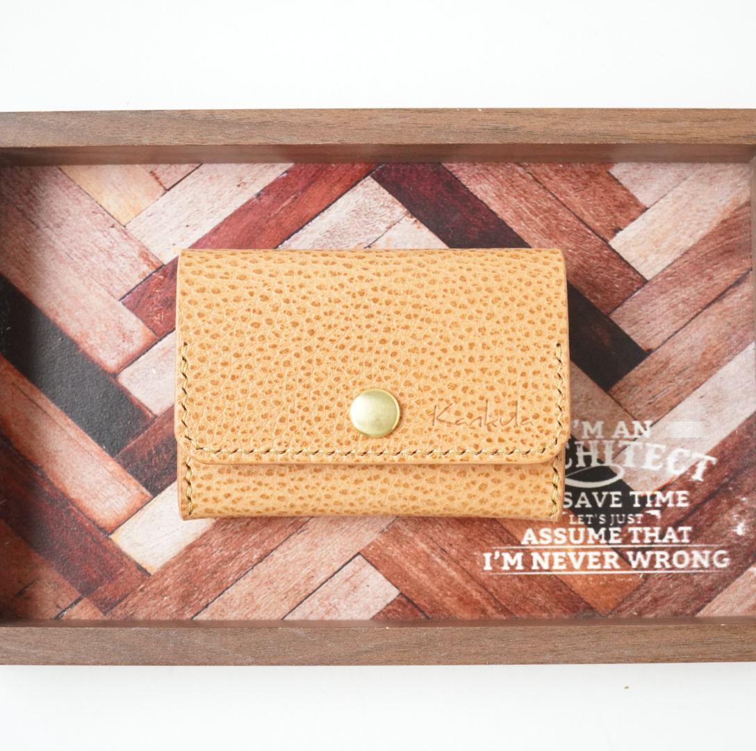 ドラーロナチュラル、糸ベージュ、金具ゴールド